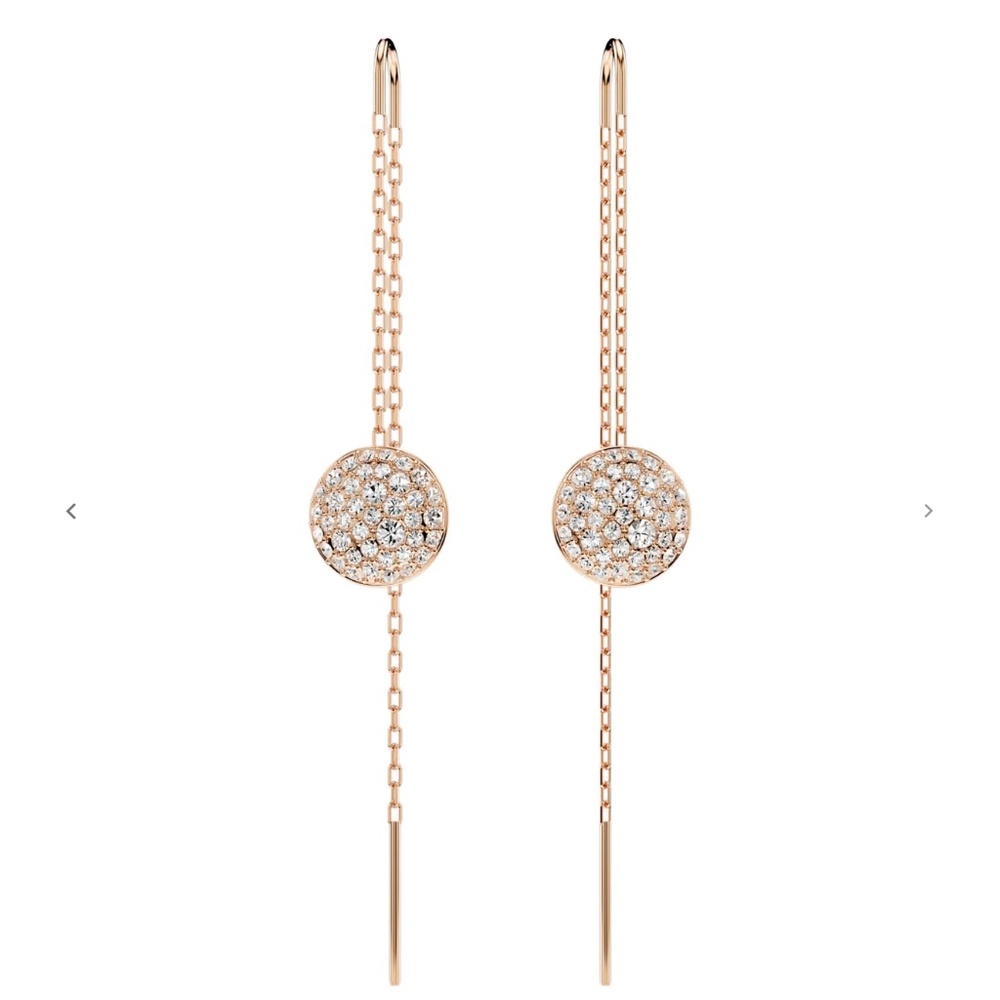 Swarovski Meteora Earrings Chain Earrings Rose Gold. New in Box
